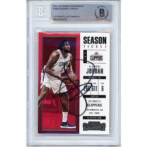 DeAndre Jordan Signed Clippers 2018 Contenders Basketball Card Beckett Autograph